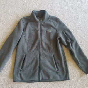 L.L. Bean Women's Full Zip Green Sweater Fleece Sweatshirt